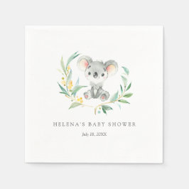 Bush Baby Koala Baby Shower Napkins Pappersservett
