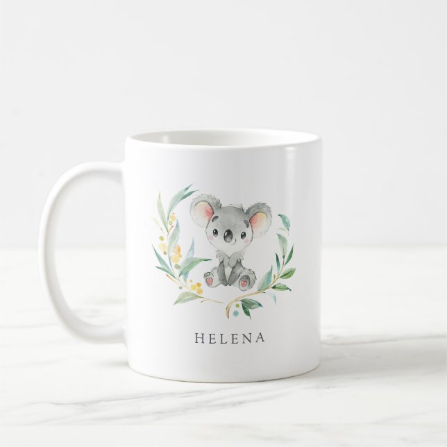 Bush Baby Koala Personlig Kaffemugg (Vänster)