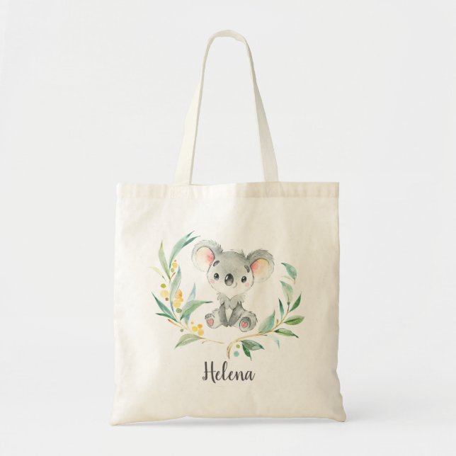 Bush Baby Koala Personlig Tote Bag Tygkasse (Framsidan)