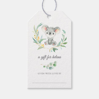 Bush Baby Koala Visning Shower Märkres Presentetikett