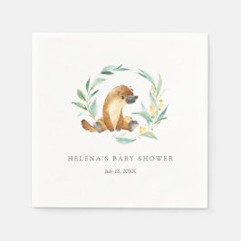 Bush Baby Platypus Baby Shower Napkins Pappersservett