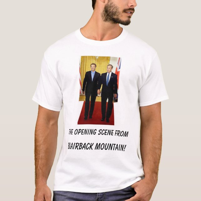 Bush-blair-händer öppningsplatsen från, Blair… T-shirt (Framsida)