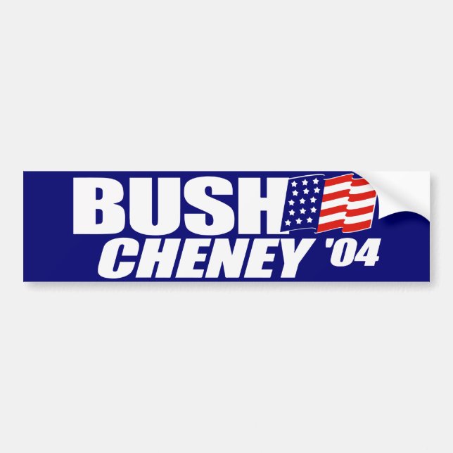 Bush Cheney 2004 Bildskärmsticker Bildekal (Framsidan)
