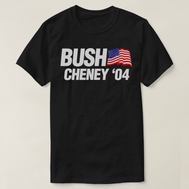 Bush Cheney 2004 Val Kampanj Logotyp Pullover T Shirt (Design framsida)