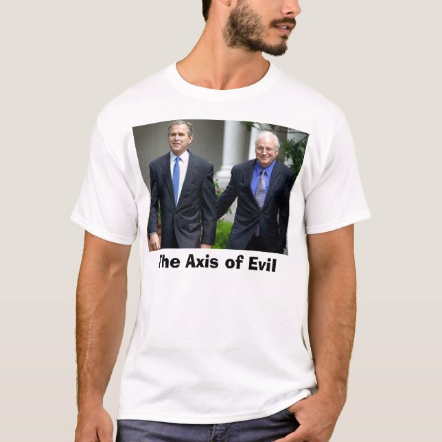 Bush-cheney den av ondoa axeln tee shirt (Framsida)