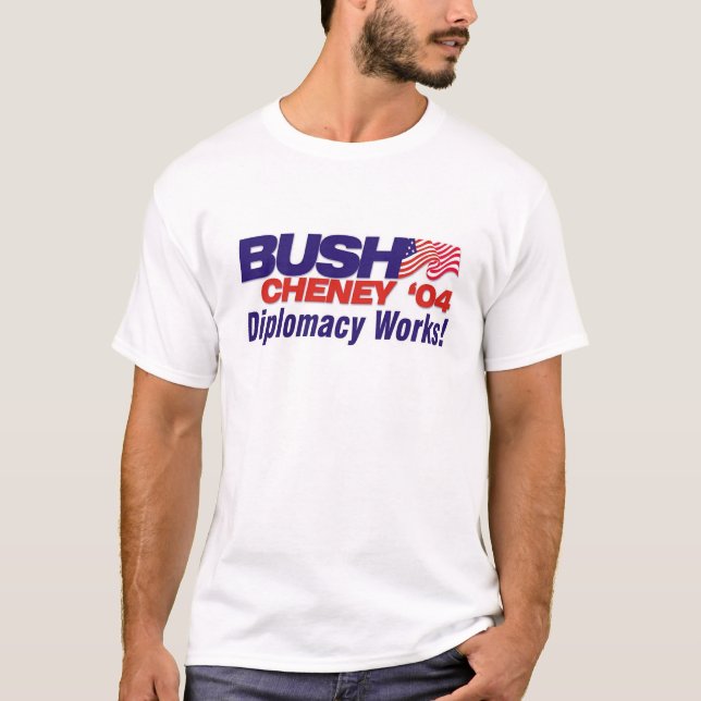 Bush/Cheney 'slogan för 04 kampanj: T-shirt (Framsida)