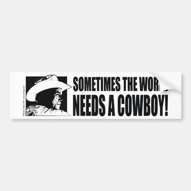 BUSH-Cowboy-Hat-Vit Bildekal (Framsidan)