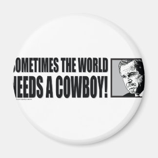 BUSH—COWBOY-White Magnet