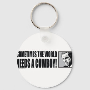 BUSH—COWBOY-White Nyckelring