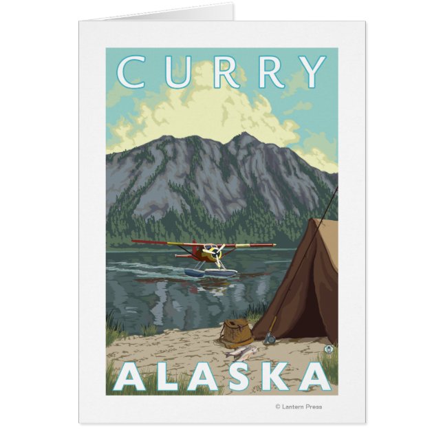 Bush Flygplan & Fishing - Curry, Alaska Hälsningskort (Framsidan)
