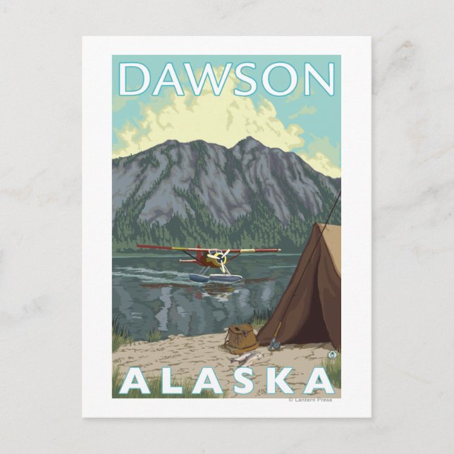 Bush Flygplan & Fishing - Dawson, Alaska Vykort (Framsida)