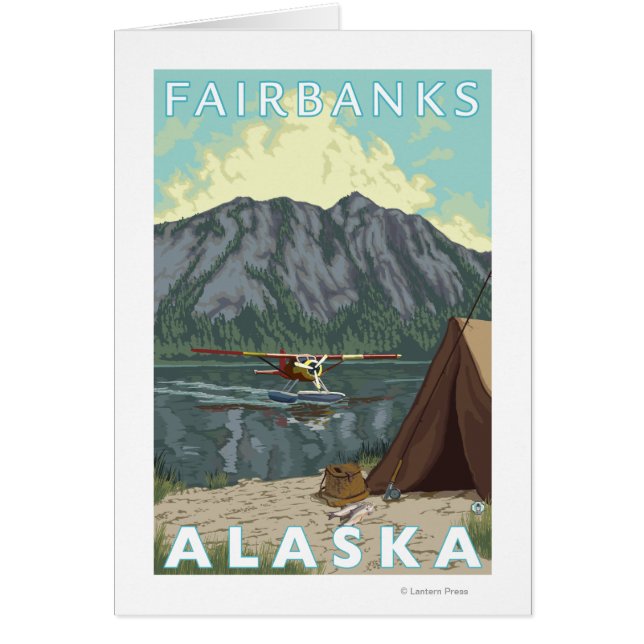 Bush Flygplan & Fishing - Fairbanks, Alaska Hälsningskort (Framsidan)