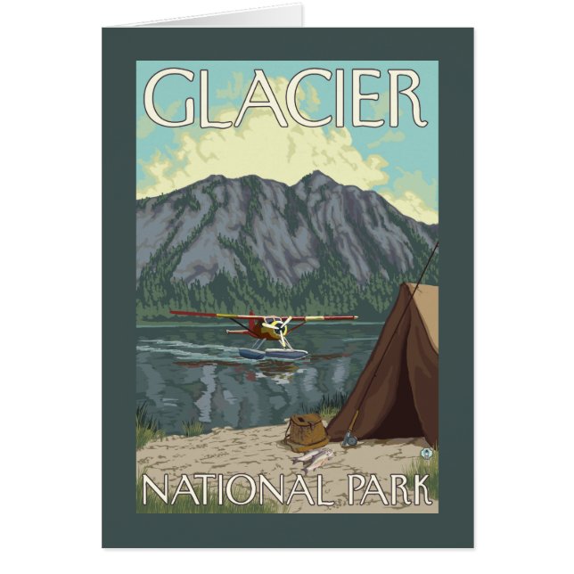 Bush Flygplan & Fishing - Glacier National Park, M Hälsningskort (Framsidan)