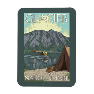 Bush Flygplan & Fishing - Glacier National Park, M Magnet