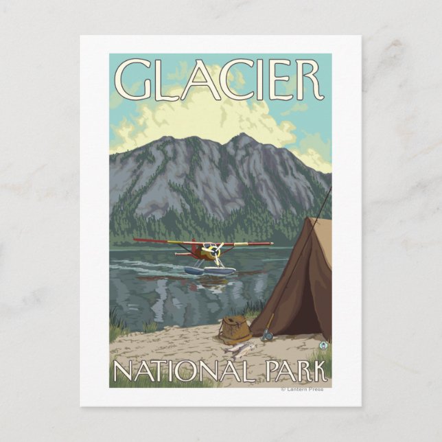 Bush Flygplan & Fishing - Glacier National Park, M Vykort (Framsida)