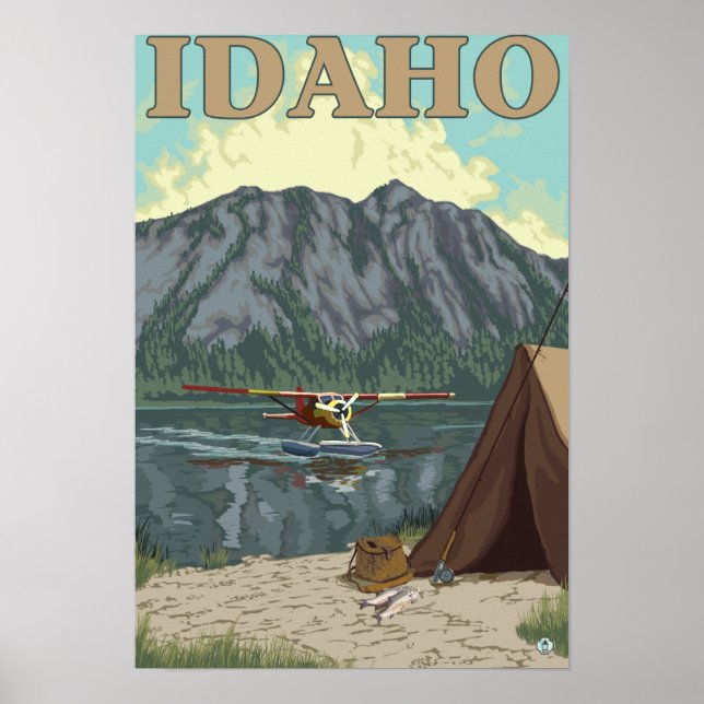Bush Flygplan & Fishing - Idaho Poster (Framsidan)