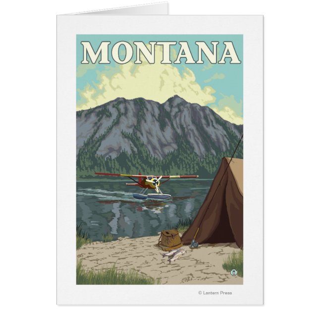 Bush Flygplan & Fishing - Montana Hälsningskort (Framsidan)