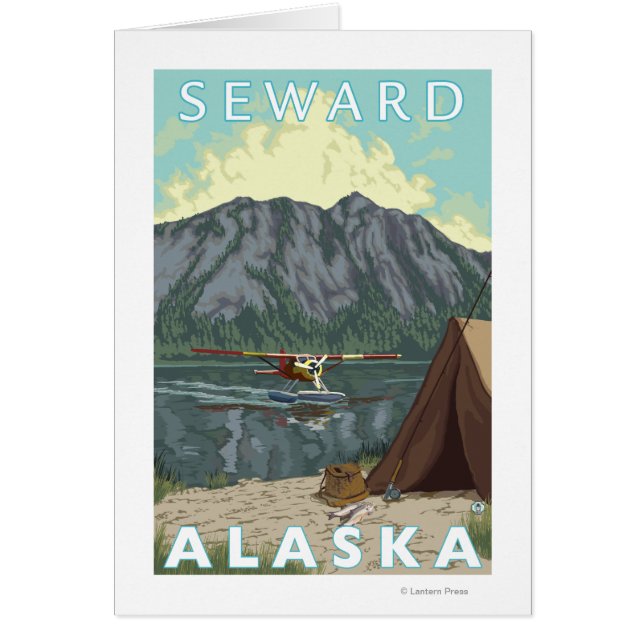 Bush Flygplan & Fishing - Seward, Alaska Hälsningskort (Framsidan)