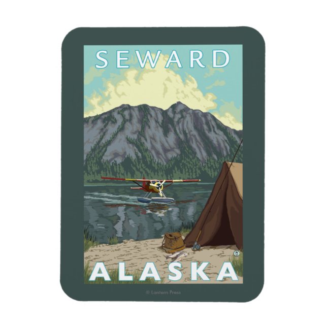 Bush Flygplan & Fishing - Seward, Alaska Magnet (Vertikal)