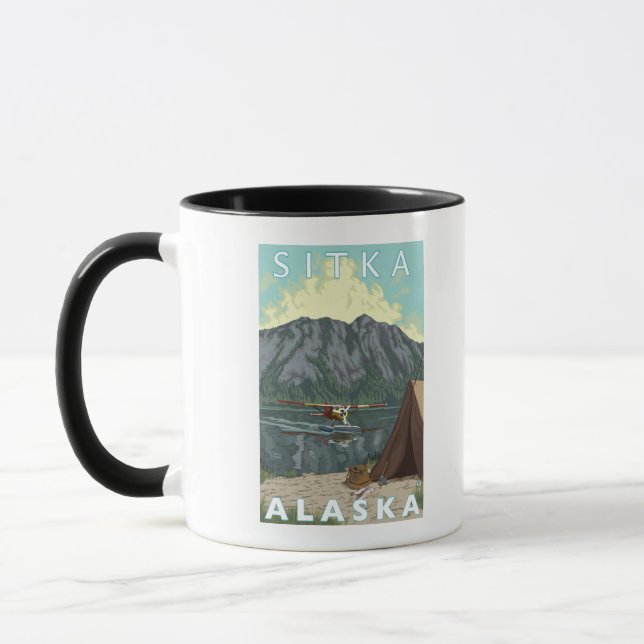 Bush Flygplan & Fishing - Sitka, Alaska Mugg (Vänster)