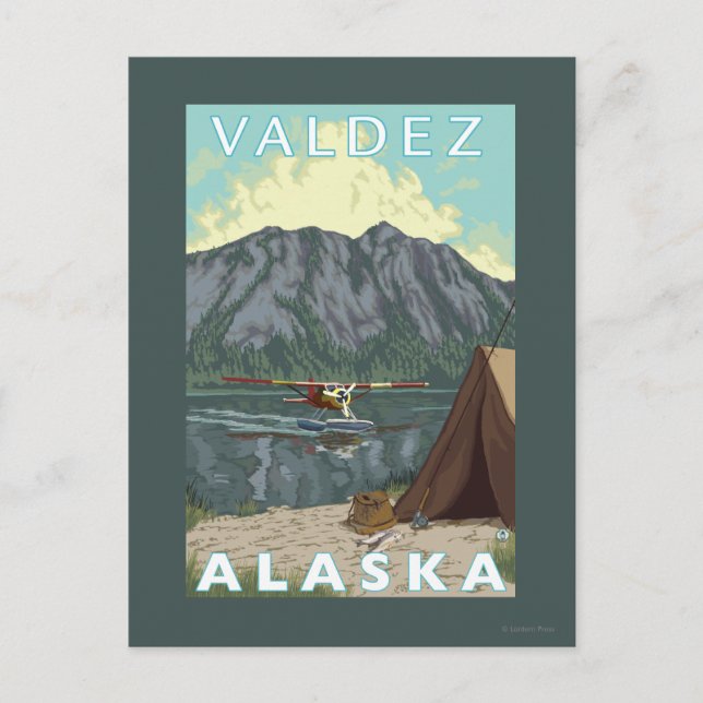 Bush Flygplan & Fishing - Valdez, Alaska Vykort (Framsida)