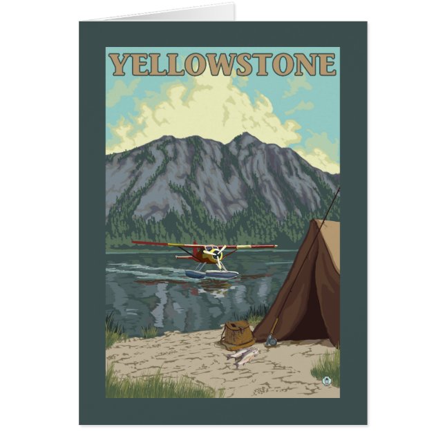 Bush Flygplan & Fishing - Yellowstone National Hälsningskort (Framsidan)