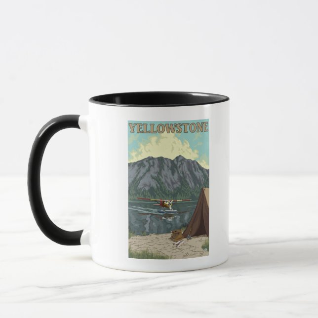 Bush Flygplan & Fishing - Yellowstone National Mugg (Vänster)