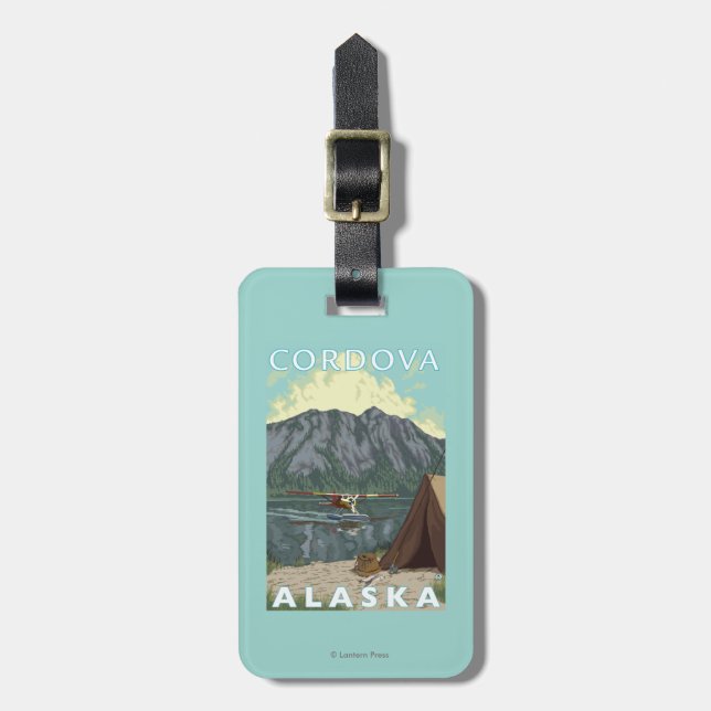 Bush flygplan & fiske - Cordova, Alaska Bagagebricka (Vertikal Framsida)