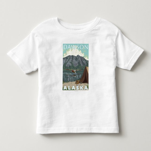 Bush flygplan & fiske - Dawson, Alaska Tee Shirt (Framsida)