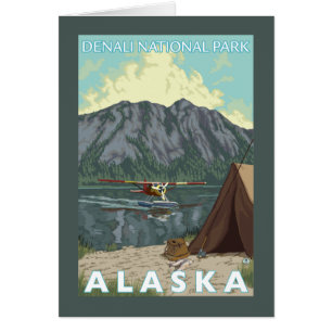 Bush flygplan & fiske - Denali nationalpark, Hälsningskort