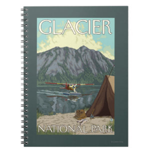 Bush flygplan & fiske - glaciärnationalpark, MT Anteckningsbok
