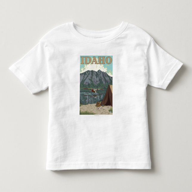 Bush flygplan & fiske - Idaho T-shirt (Framsida)