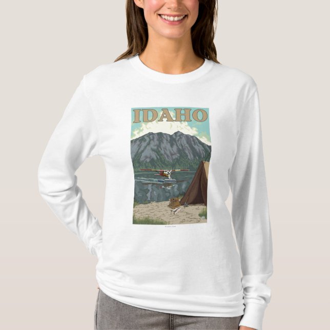 Bush flygplan & fiske - Idaho Tee (Framsida)
