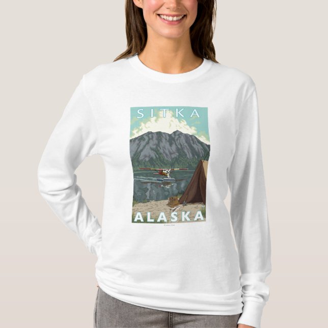 Bush flygplan & fiske - Sitka, Alaska Tee (Framsida)