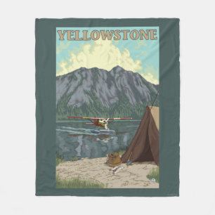 Bush flygplan & fiske - Yellowstone medborgare Fleecefilt