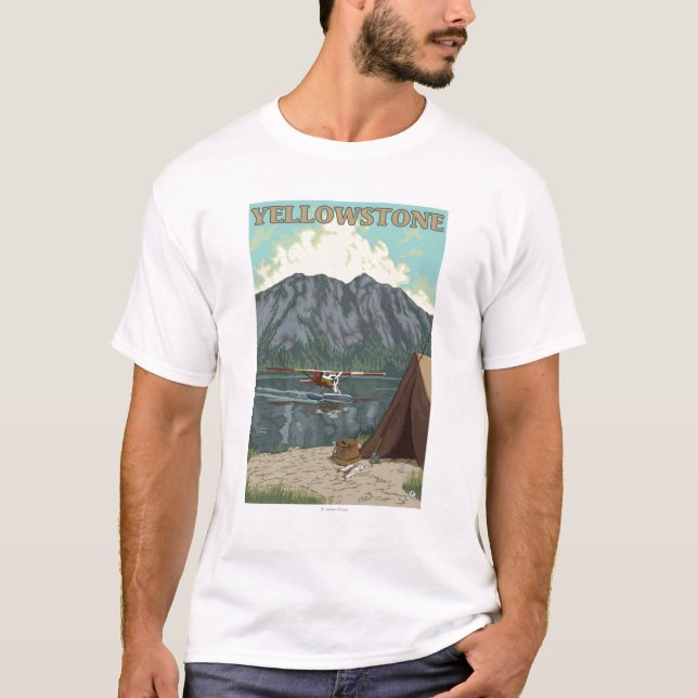 Bush flygplan & fiske - Yellowstone medborgare T Shirt (Framsida)