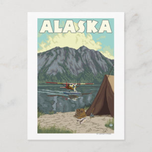 Bush Flygplan och Vintage resor Poster Vykort