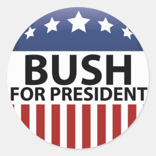 Bush för president runt klistermärke