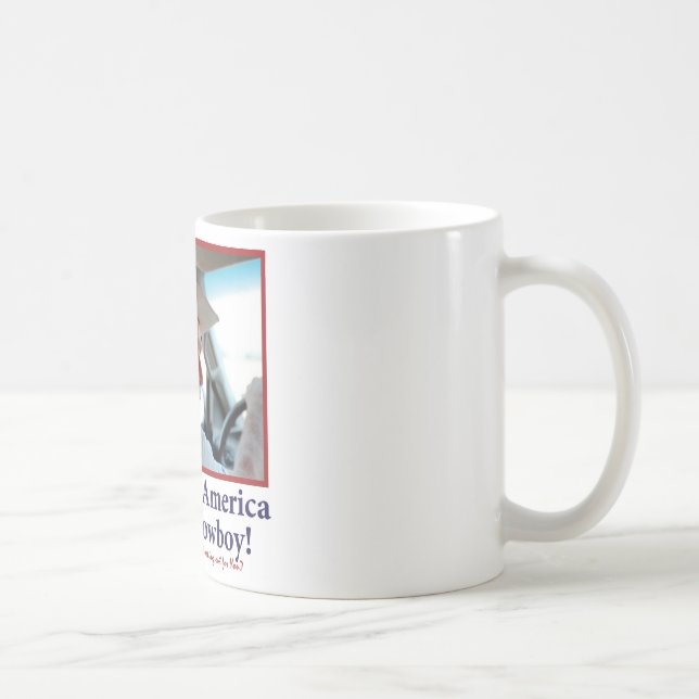BUSH-HAT. - vit-Cowboy-eps Kaffemugg (Höger)