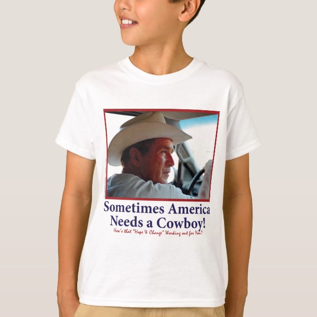BUSH-HAT-white-Cowboys-eps Tee (Framsida)