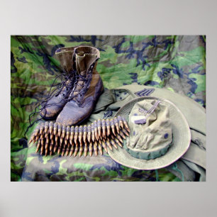 Bush hatt och djungelkängaaffisch poster