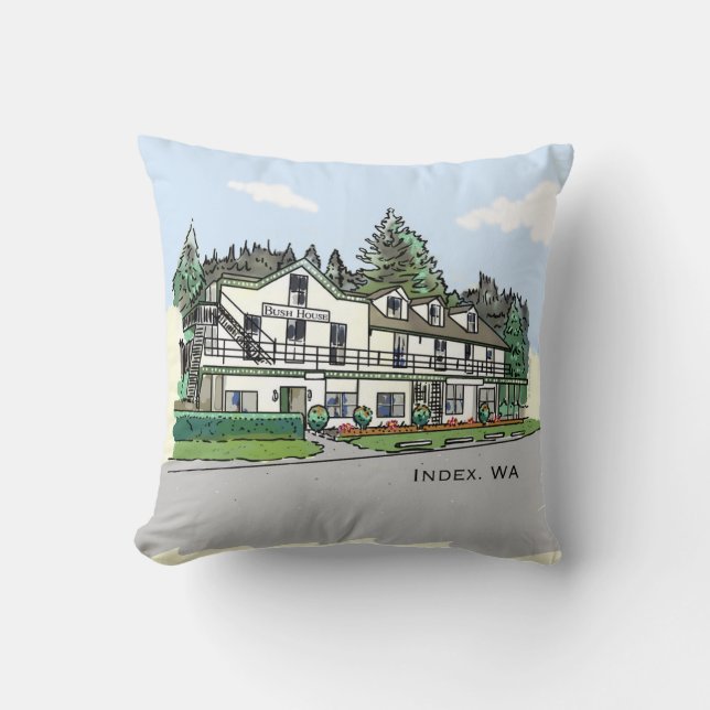 Bush House Inn Kudd 16" x 16" Kudde (Framsida)