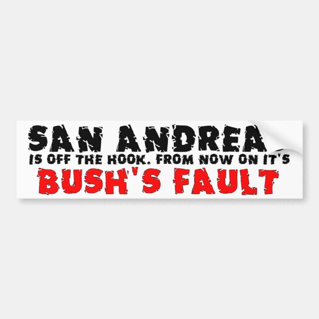Bush kritiserar bildekal (Framsidan)