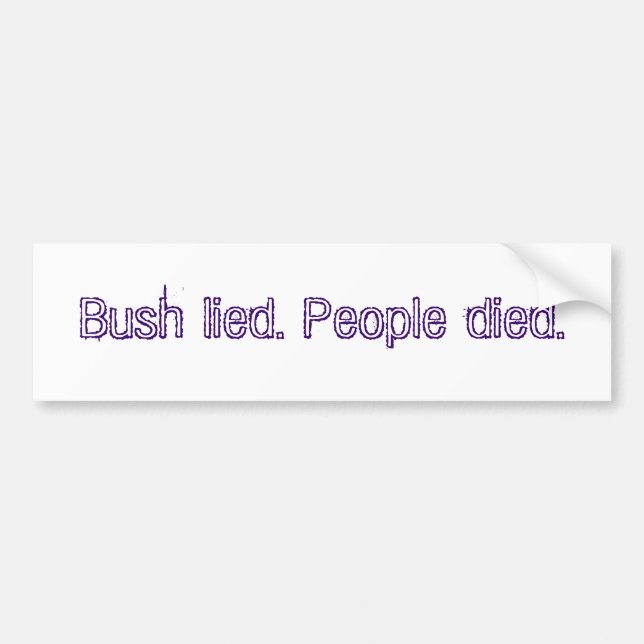 Bush låg. Folket matriddes Bildekal (Framsidan)