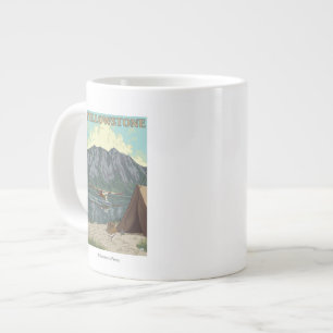Bush Plane & Fishing - Yellowstone National Jumbo Mugg