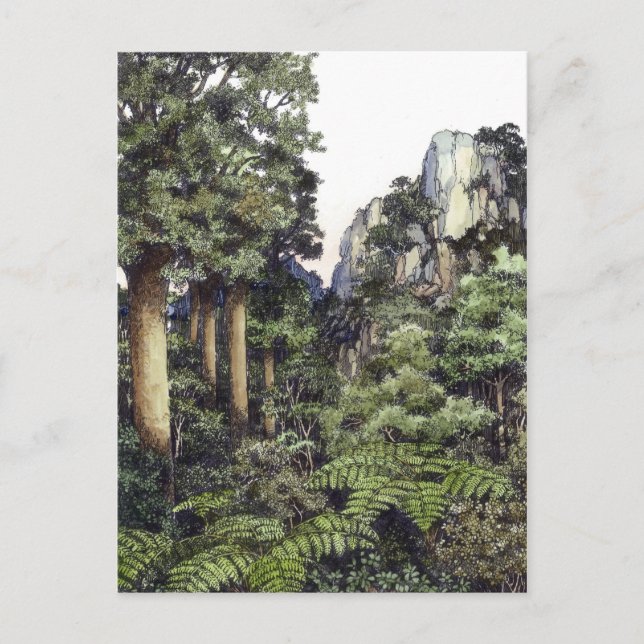 Bush Prints New Zealand Vykort (Framsida)