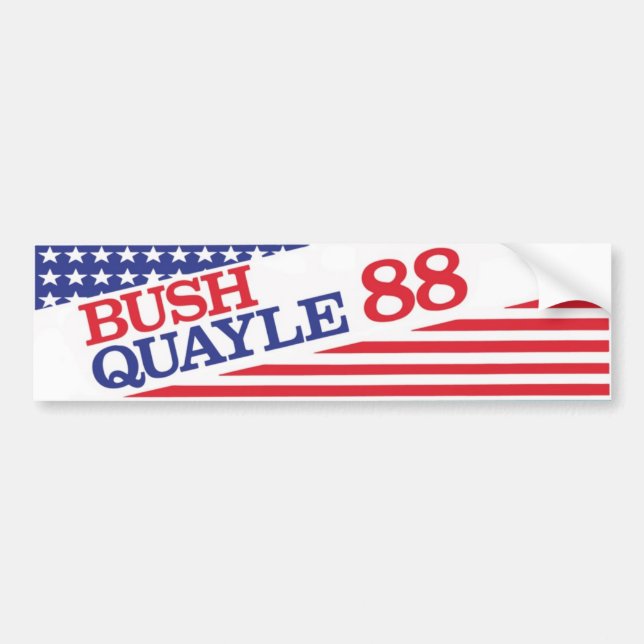 Bush Quayle vintagebildekal 1988 Bildekal (Framsidan)