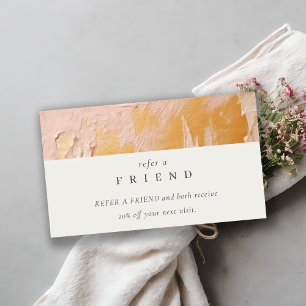 Bush Rosa Guld Oljefärg Textur Referera en vän Visitkort