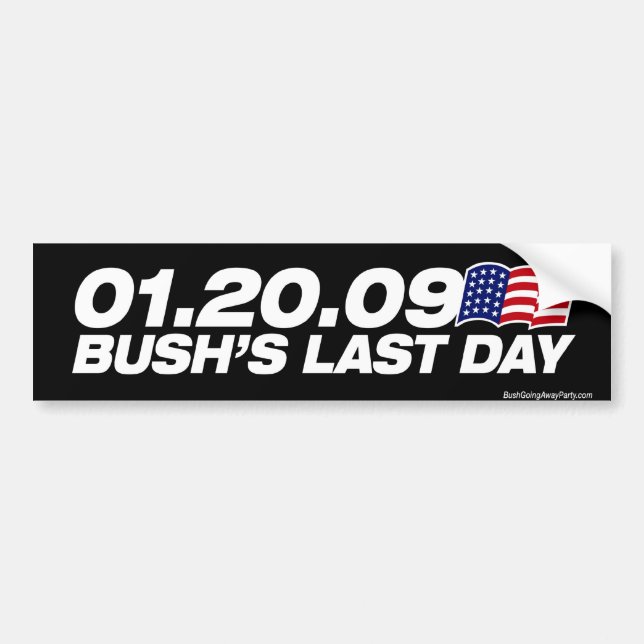 Bush sist dagbildekal bildekal (Framsidan)