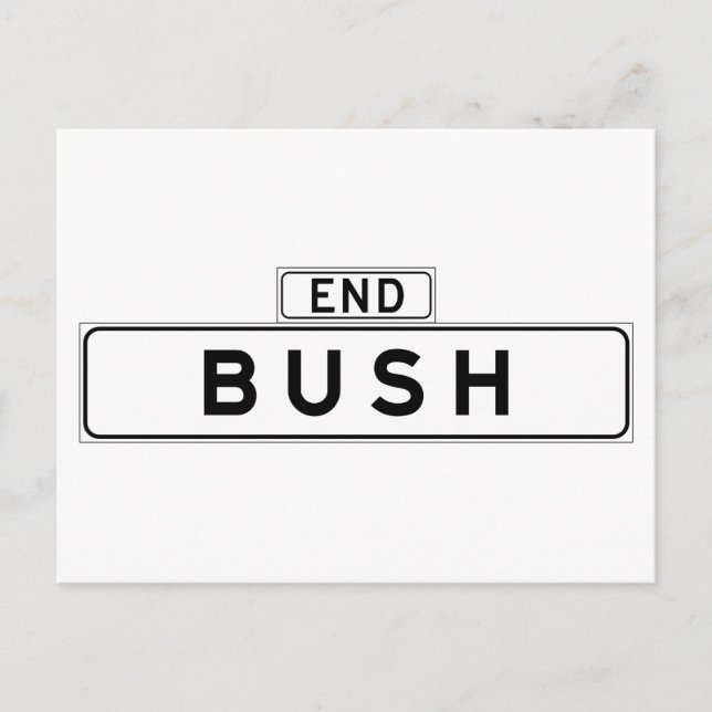 Bush St., San Francisco Gatuskylt Vykort (Framsida)